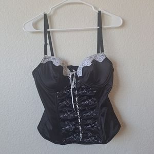 Native Intimates Black Corset Style Top Size 36B